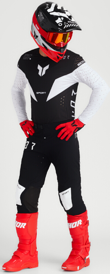 Thor Sportmode Strike Motokrosový dres černobílá M Obrázek 5