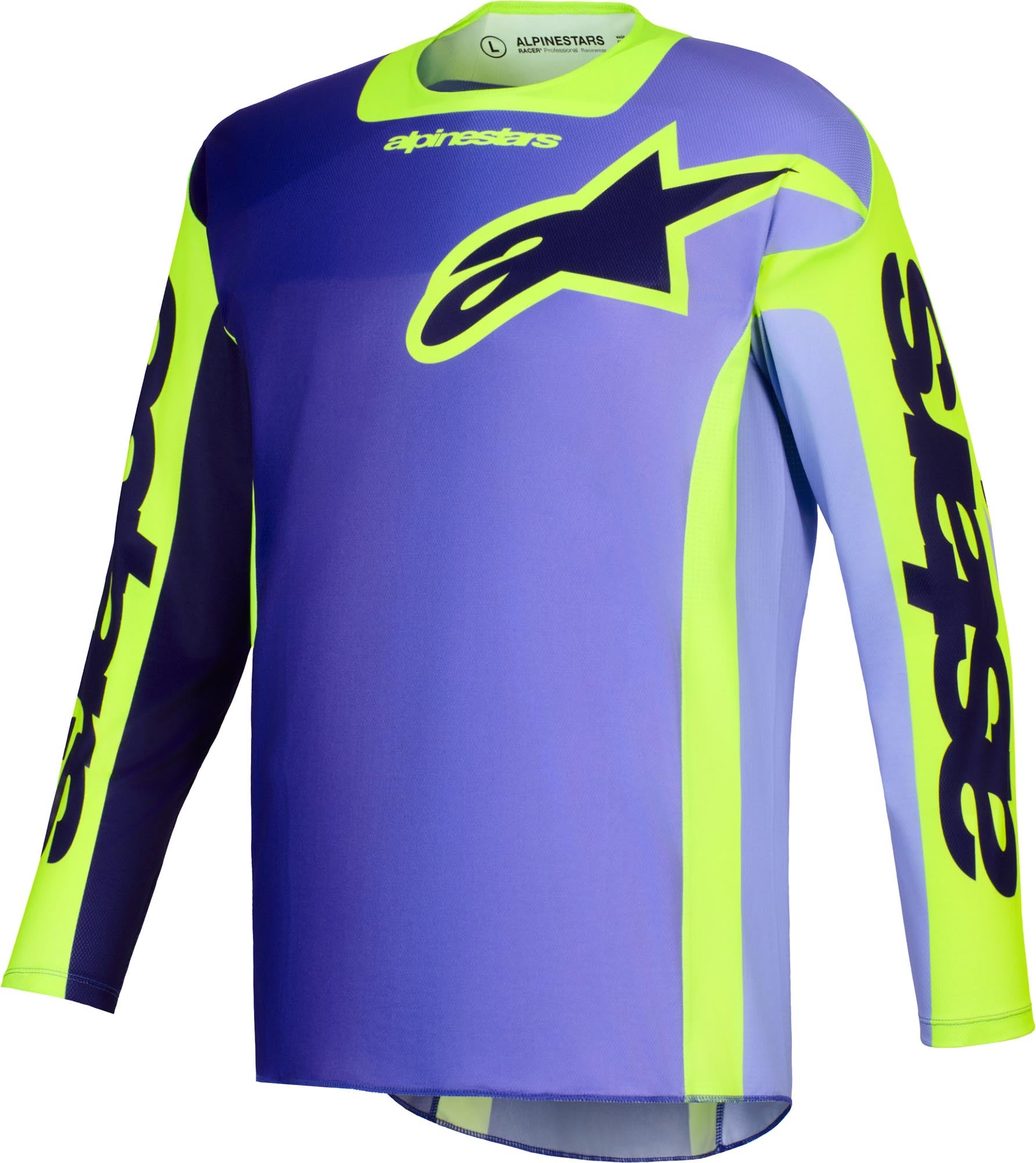 Alpinestars Men's Purple/Yellow Racer Portl Motocross Jersey