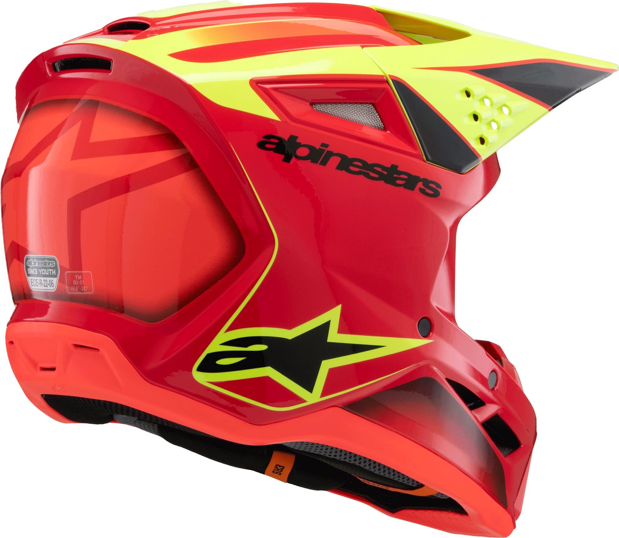 Alpinestars S-M3 Fray Casque de motocross rouge/jaune XXL (63/64) Figure 5