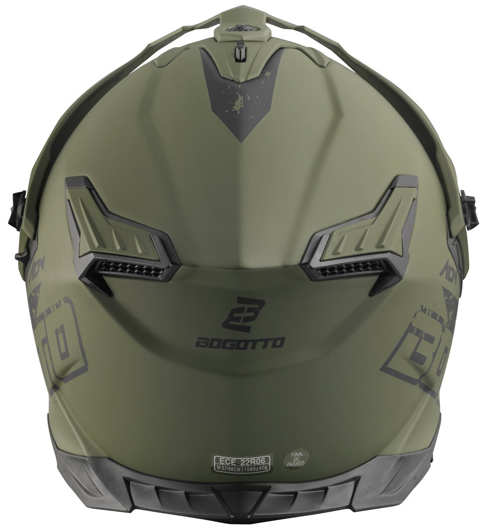 Bogotto FG-601 Duo Glasvezel Enduro Helm Green Matt XL Figuur 9