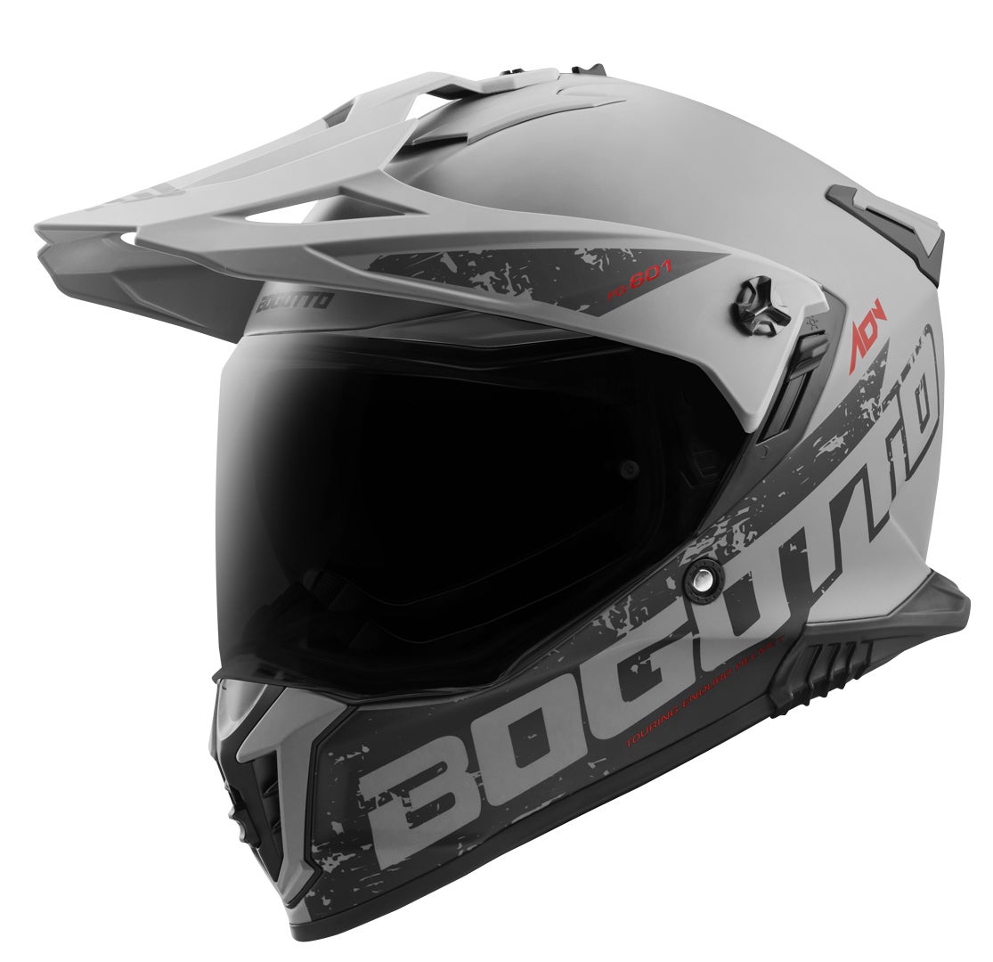 Bogotto FG-601 Duo Glasvezel Enduro Helm Grey Matt M Figuur 1