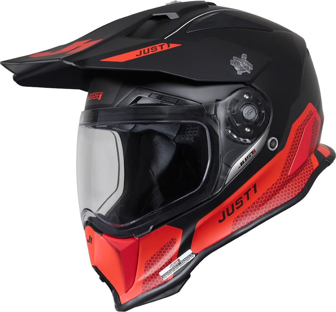 Just1 J14-F Elite Motocross Helmet black matt/red XL (61/62) Figure 1