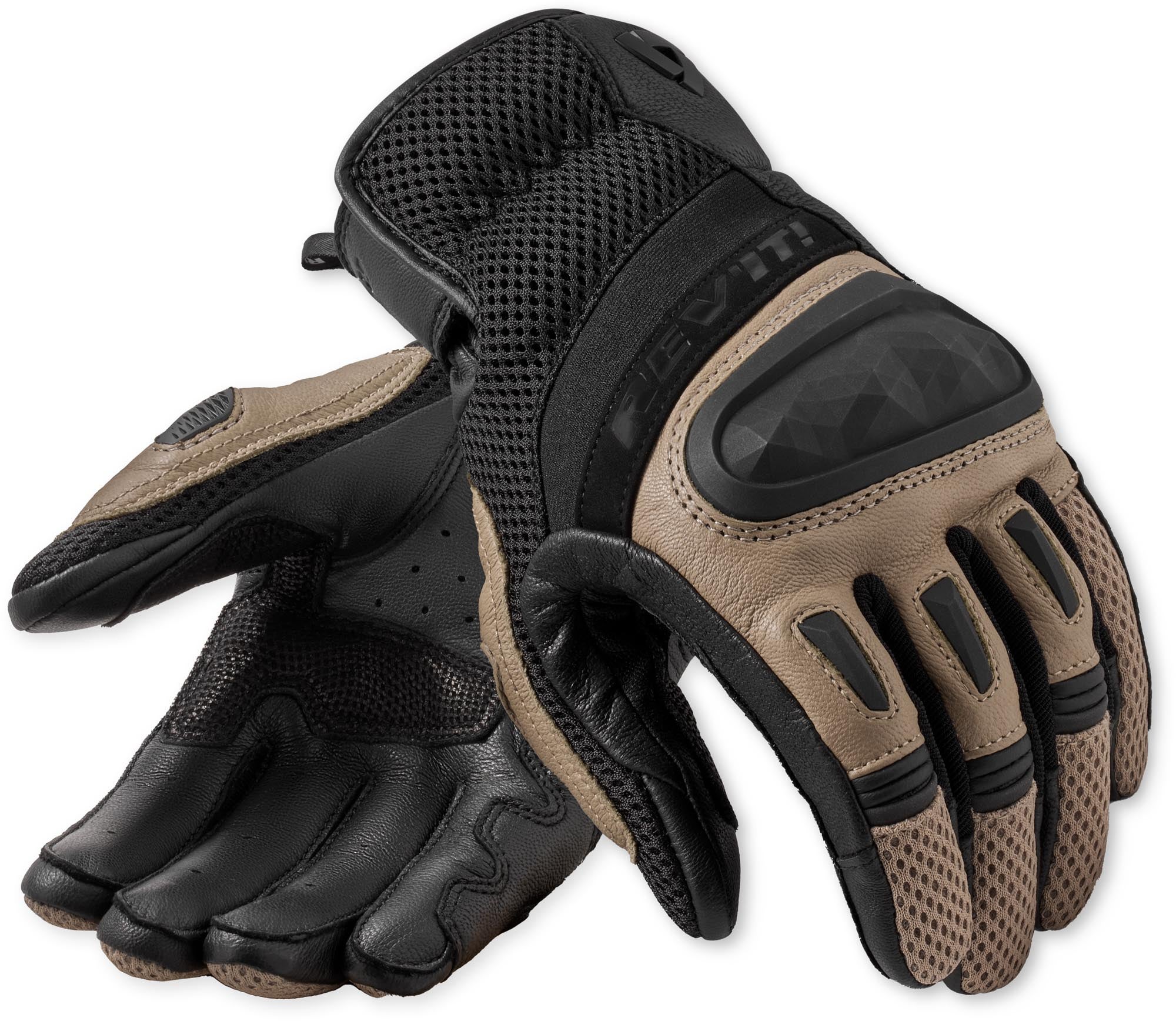 Revit Dirt 4 Motorcycle Gloves black/sand M Figure 1