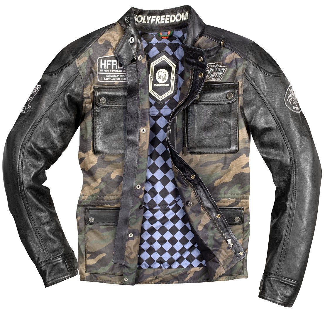 HolyFreedom Quattro Camo Motorcycle Leather/Textile Jacket XXL Figure 2
