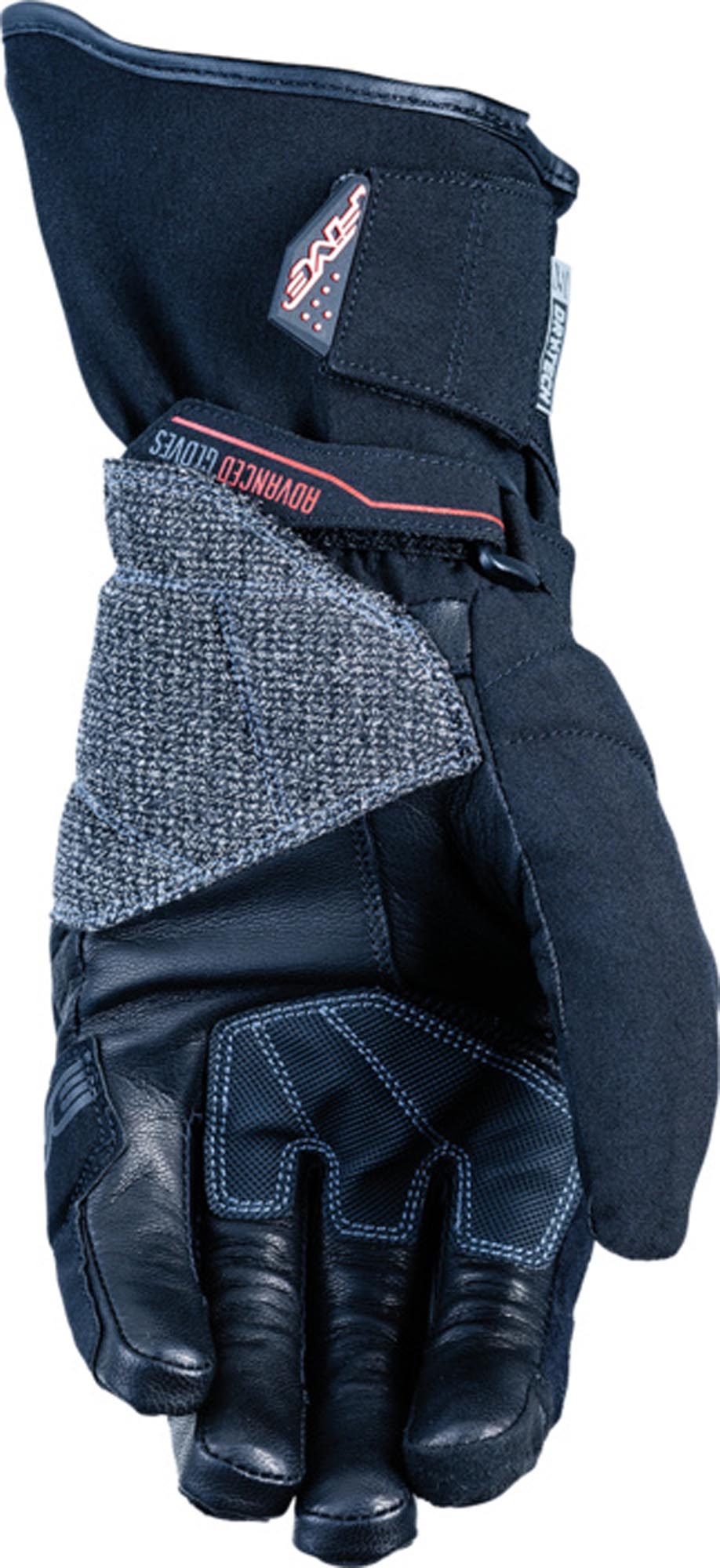 Five TFX2 ūdensnecaurlaidīgi motociklu cimdi pelēks/melns 2XL 2. attēls