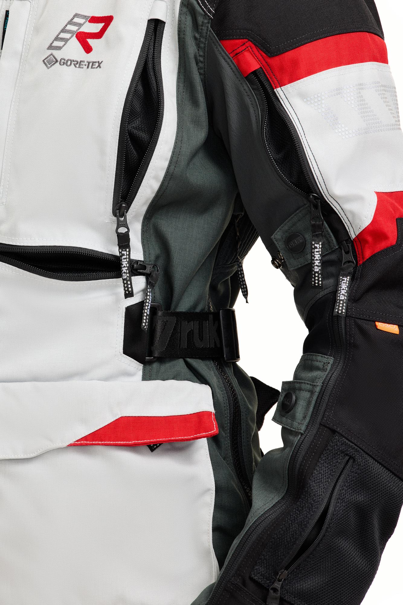 Rukka Madagasca-R Motorcycle Textile Jacket light grey/black/red 64 Figure 8