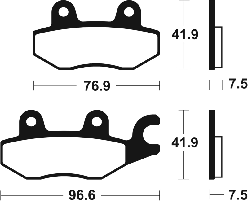 TECNIUM Professionella racingbromsbelägg Sintrade metall - MSR455 Figur 2