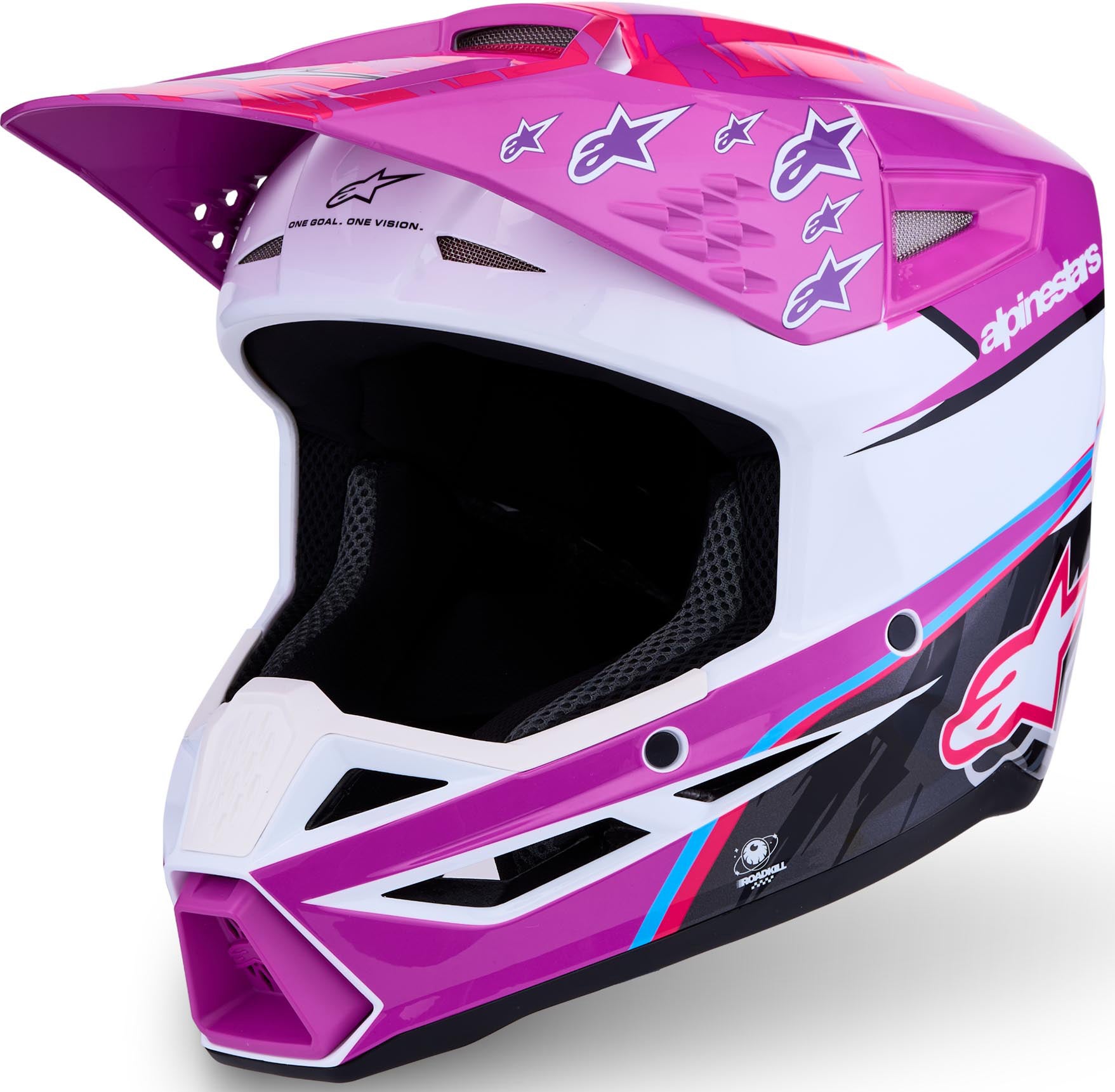 purple/white