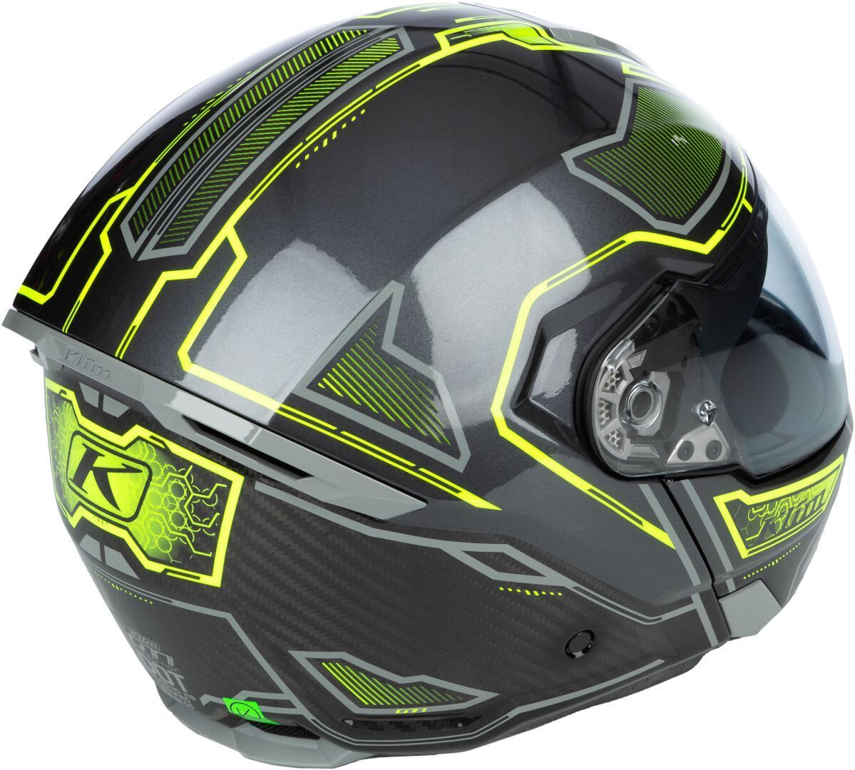 Klim GT1 Expedition Carbon hjelm sort/neon-gul L (59/60) Figur 8