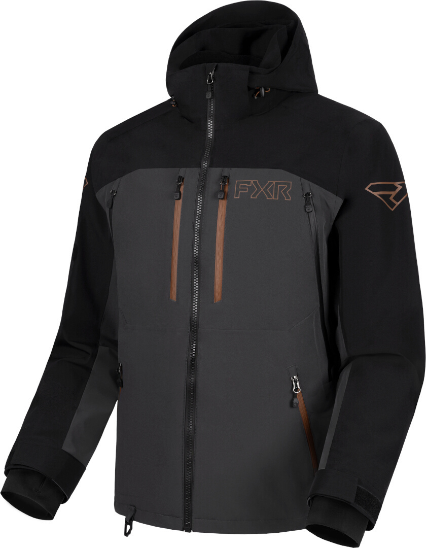 FXR Helium Pro 3-in-1 2025 Snowmobile Jacket black/bronze S Figure 1