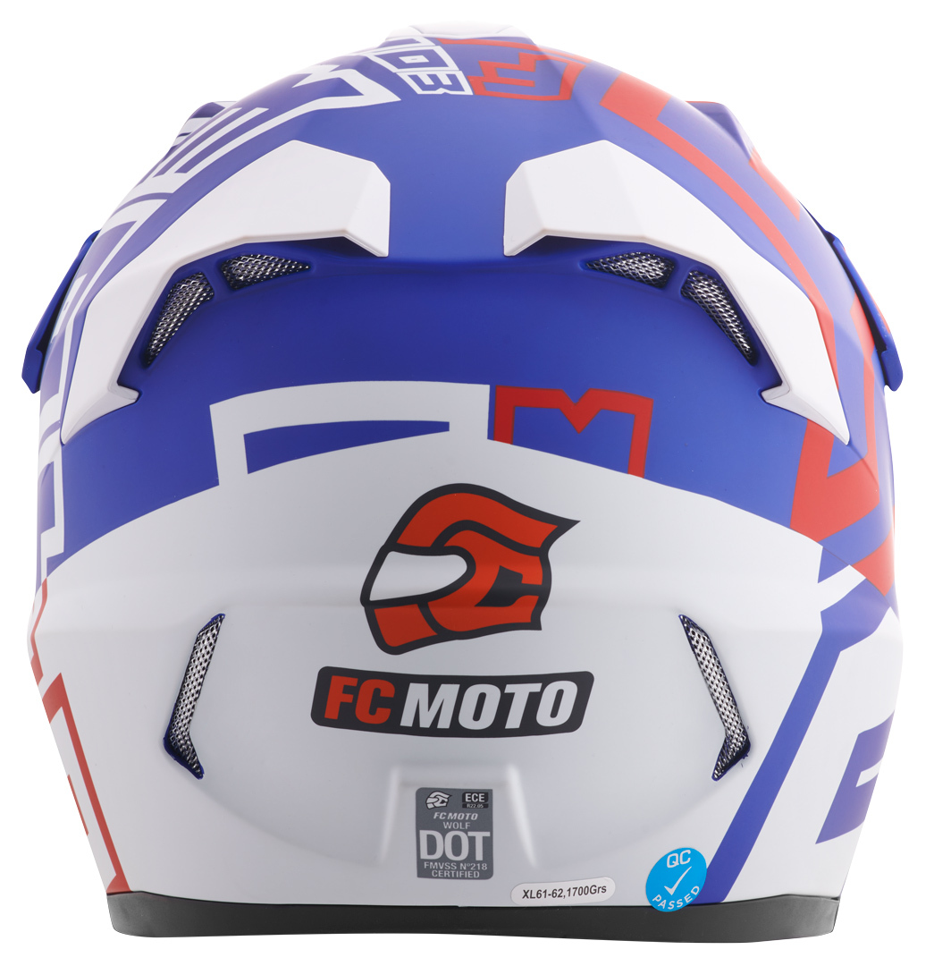 FC-Moto Merkur Flex Cască de motocross Albastru/Roșu/Alb 2XL Figura 8