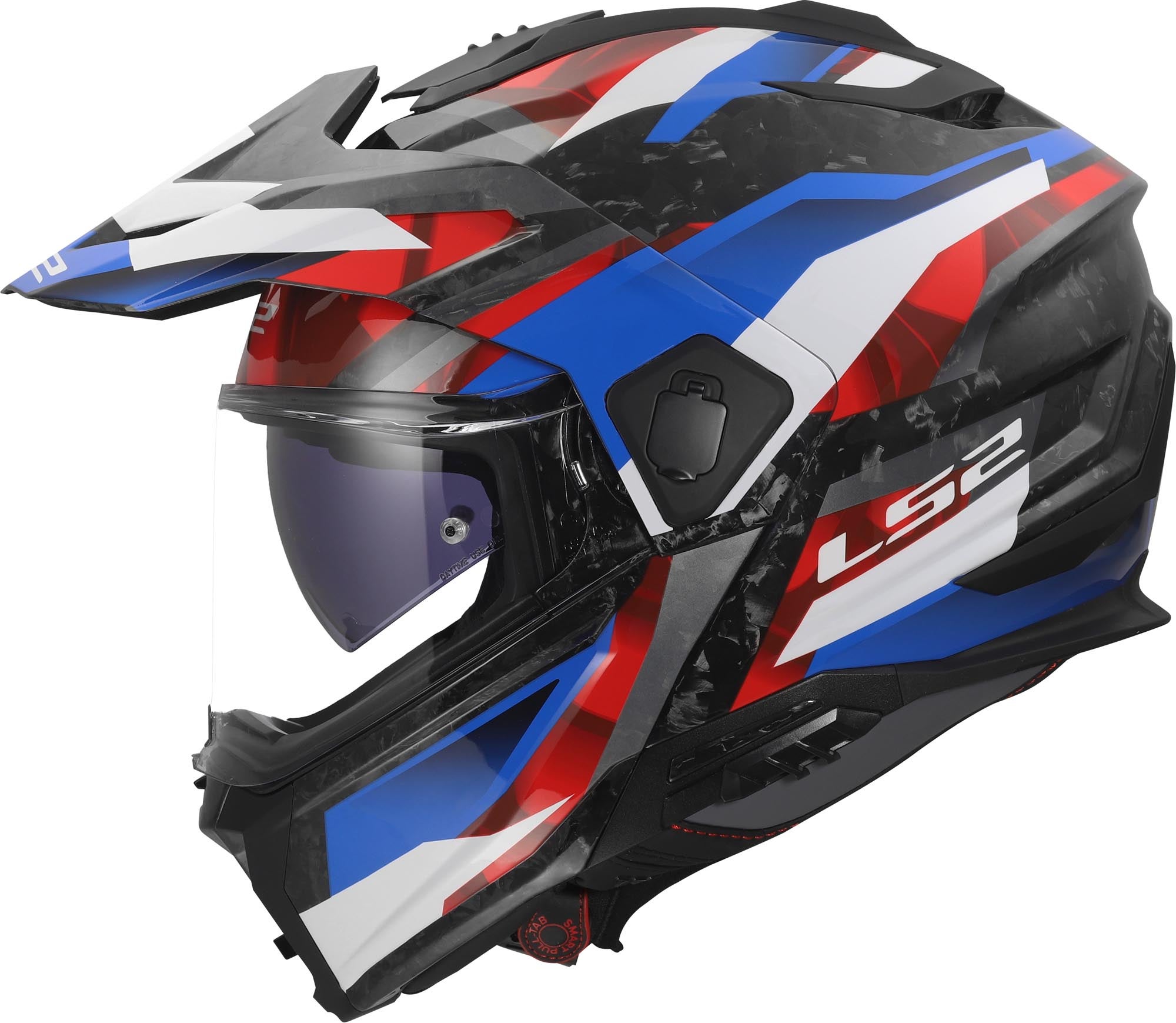LS2 FF909 Ranger Forged Carbon Strike Helmet white/blue/red S (55/56) Figure 1