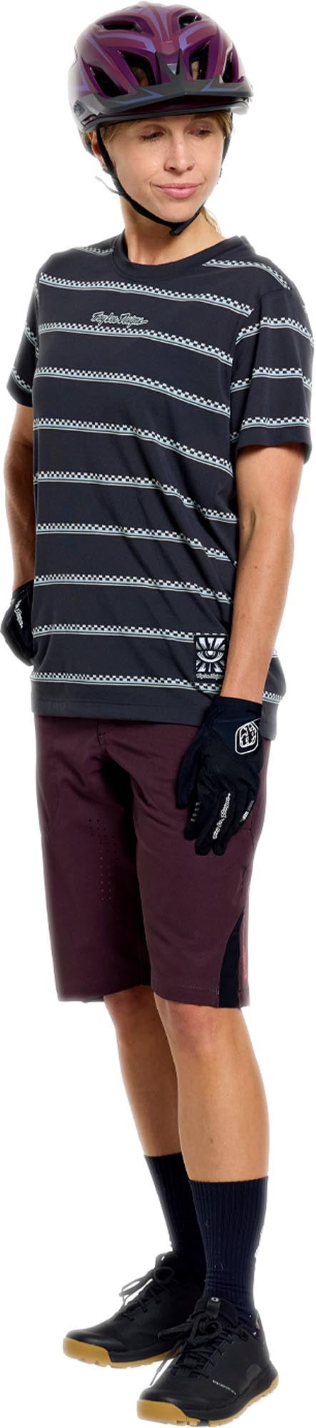 Side view of Troy Lee Designs Lilium Pro Shell Mono Ladies Bicycle Shorts