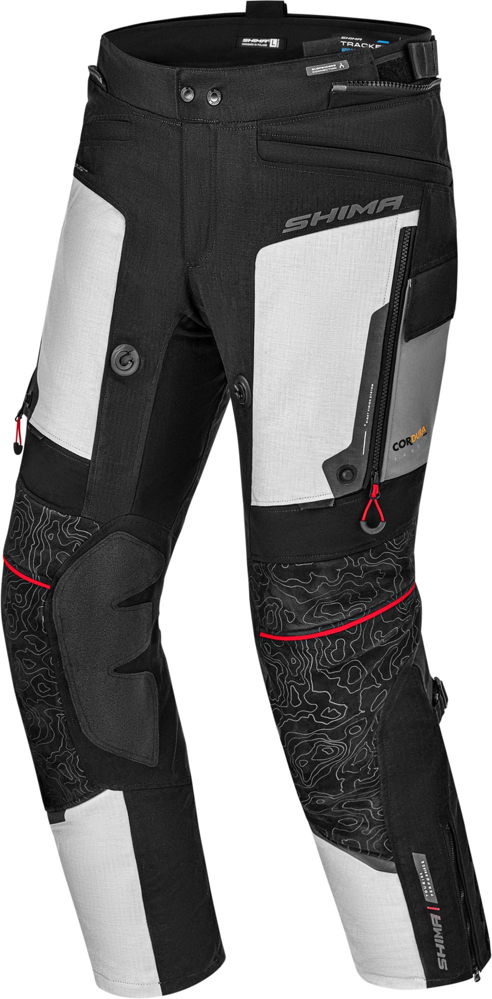 SHIMA Tracker Pantalon textile moto Gris/blanc XL Figure 1
