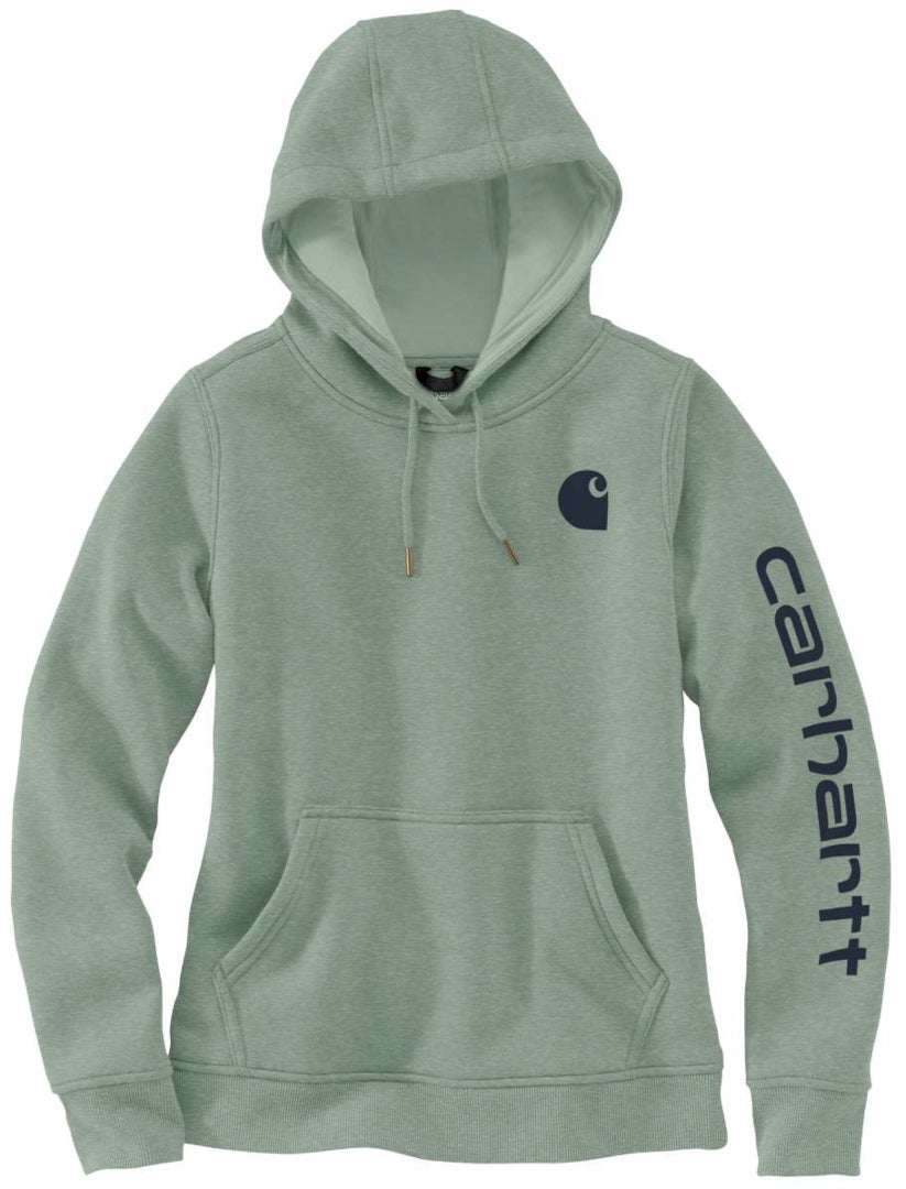 Carhartt Clarksburg Logo Sweat à capuche pour dames Vert clair S Figure 1