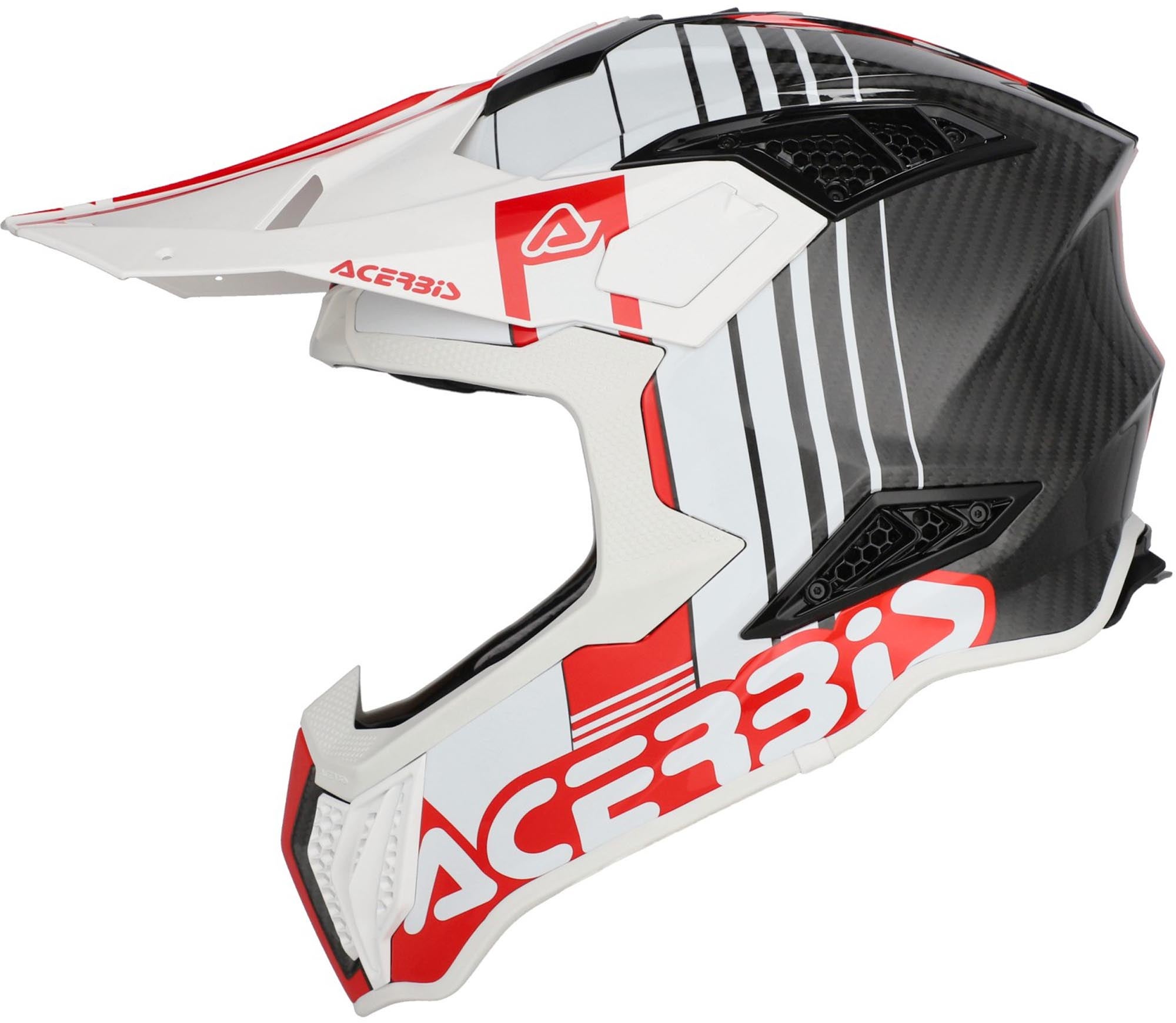 Side view of Acerbis Airstrike-C Graphic Carbon Motocross Helmet