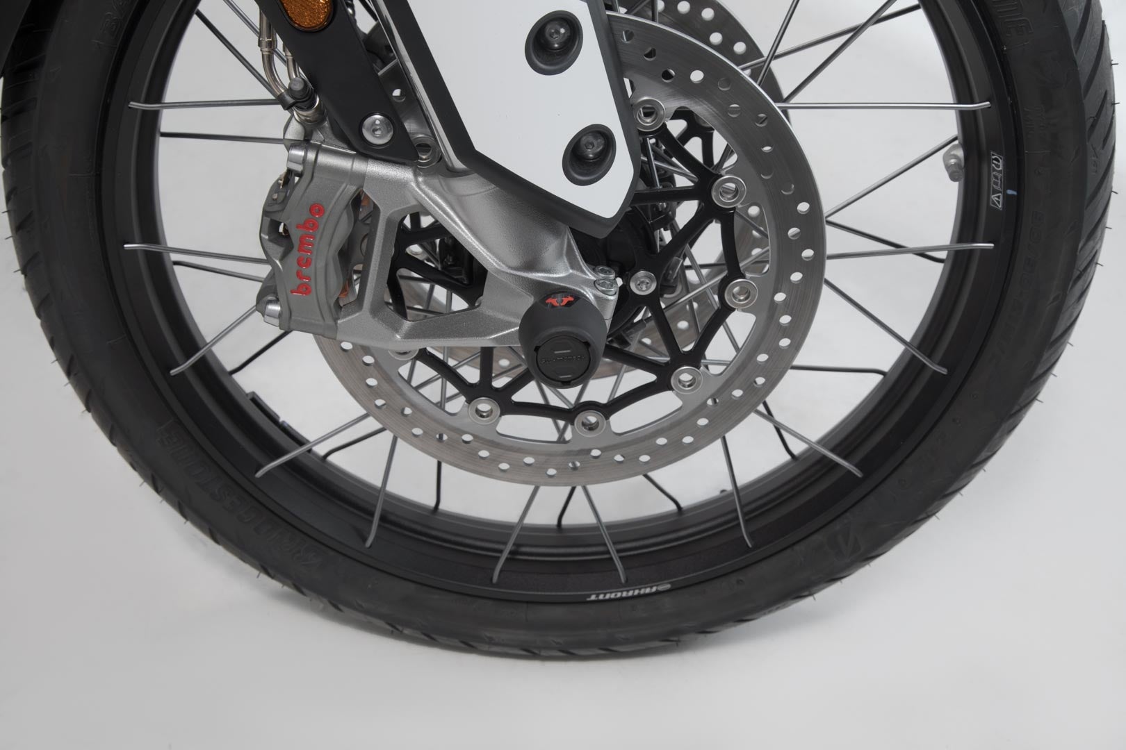 SW-Motech Slider set for front axle - Black. Triumph, Honda, Voge, Yamaha models. Figure 2