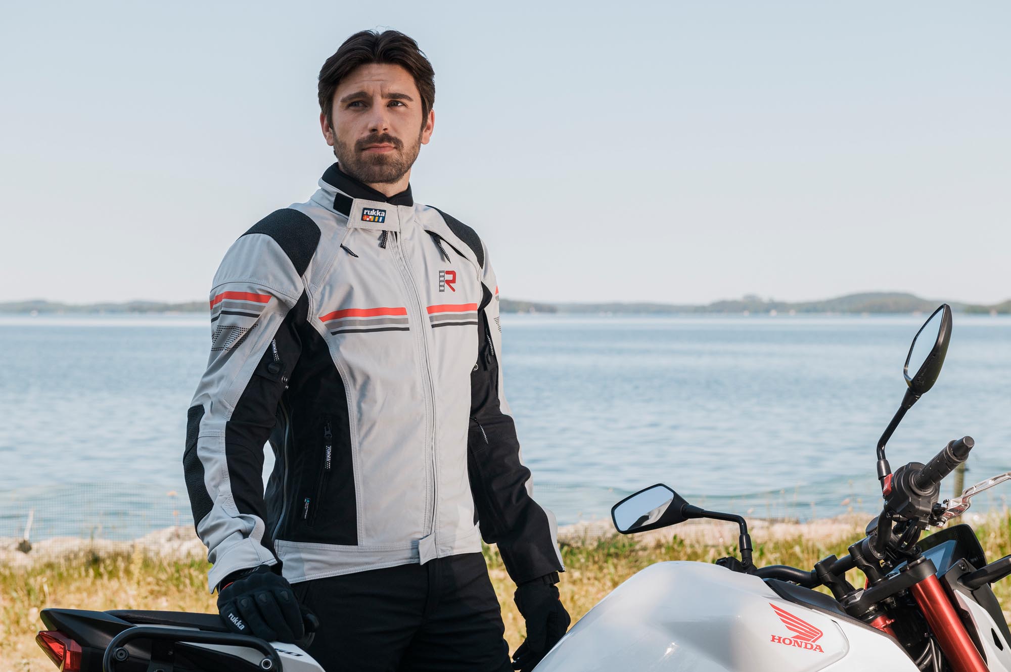 Rukka Armatou-R Motorfiets textiel jas grijs/rood 56 Figuur 7