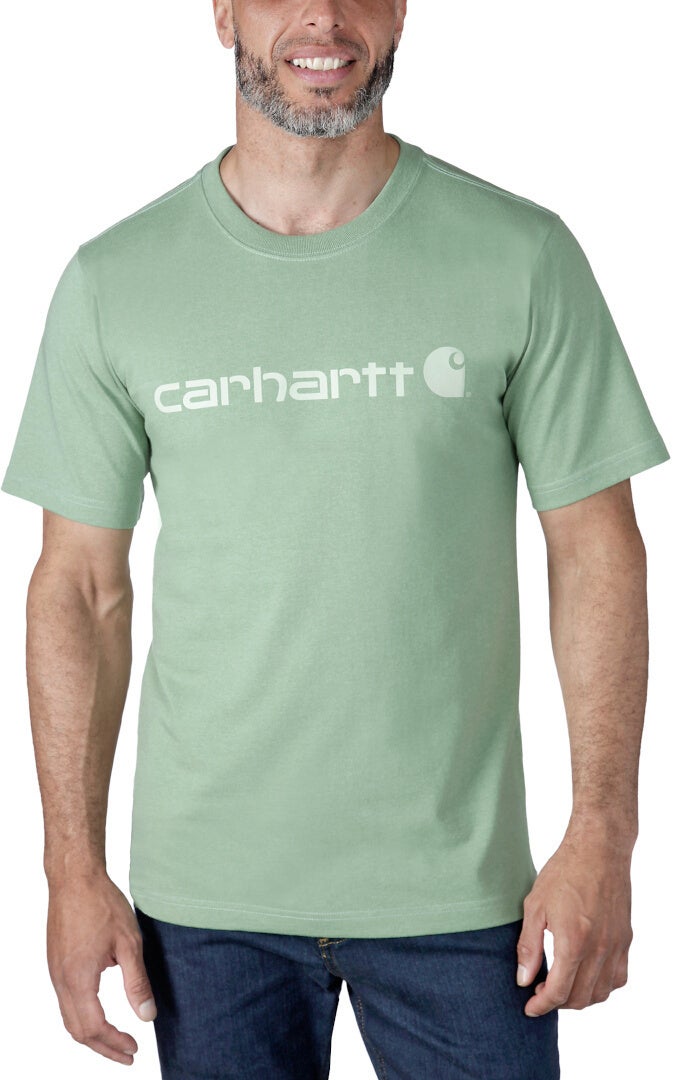 Carhartt EMEA Core Logo Workwear Short Sleeve Triko Světle zelená M Obrázek 2