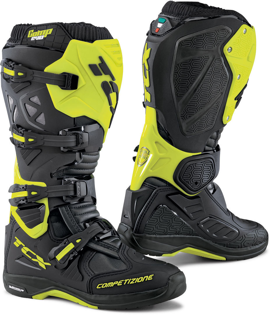 TCX Comp Evo 2 Michelin Motocross Stiefel schwarz/gelb 48 Abbildung 1