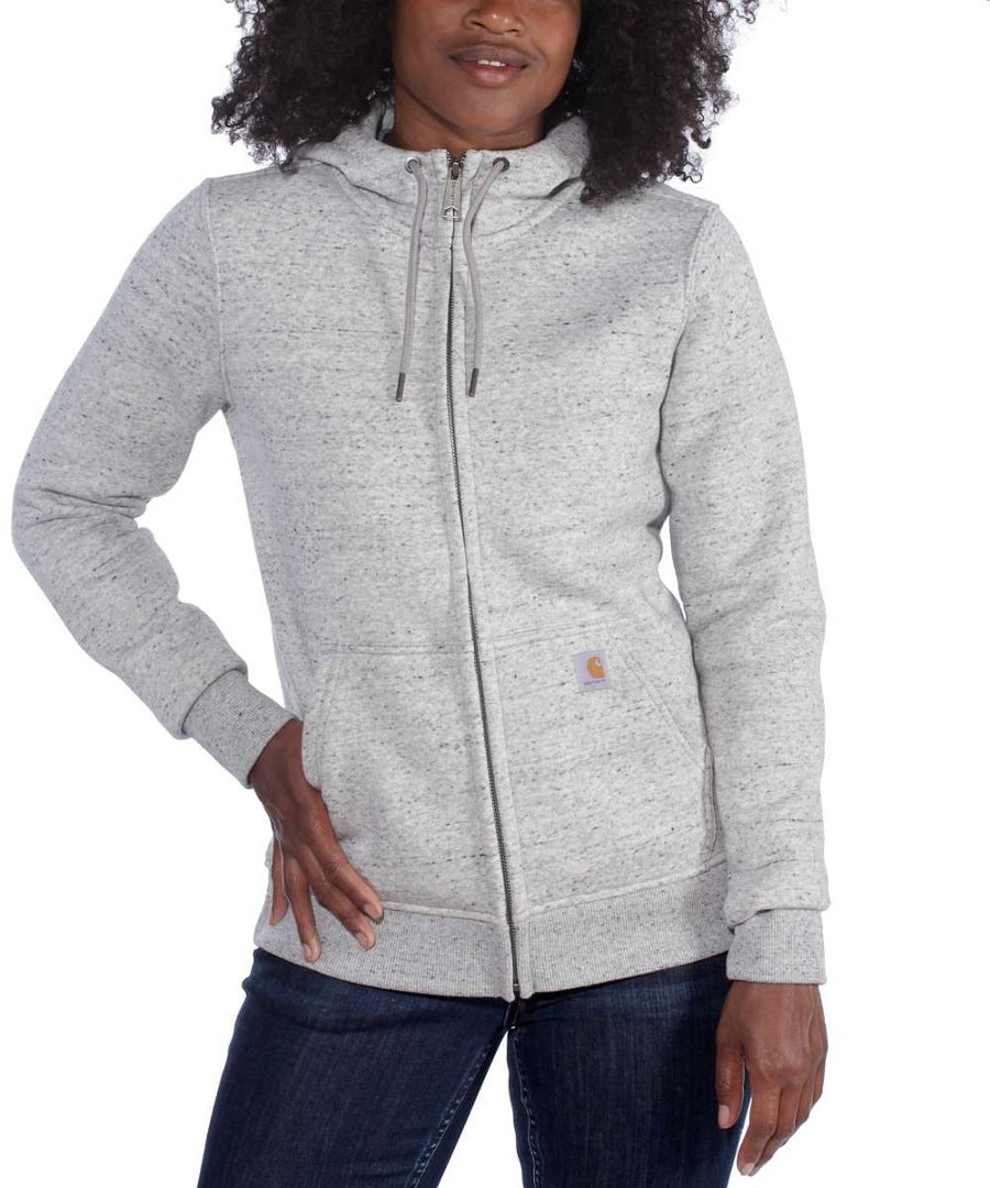 Carhartt Clarksburg Full Zip Senhoras com capuz cinza XL Figura 4