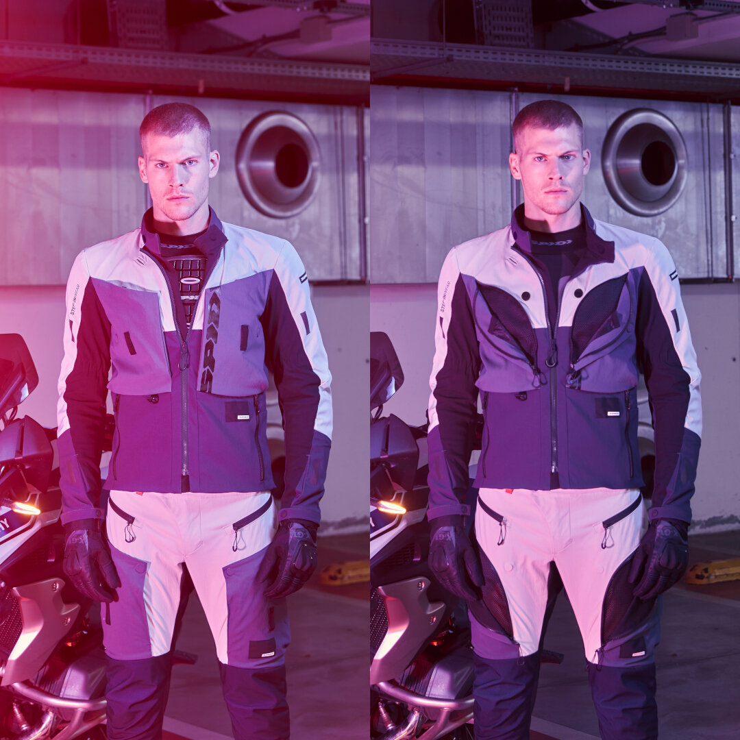 Spidi Frontier Motorrad Textil Jacke dunkelgrau/hellgrau 3XL Abbildung 6