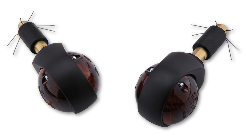 HIGHSIDER Smart Ochsenauge Bulb Bar End Indicator Body Svart / Lins Rökt (Par), Fram och Bak Figur 5