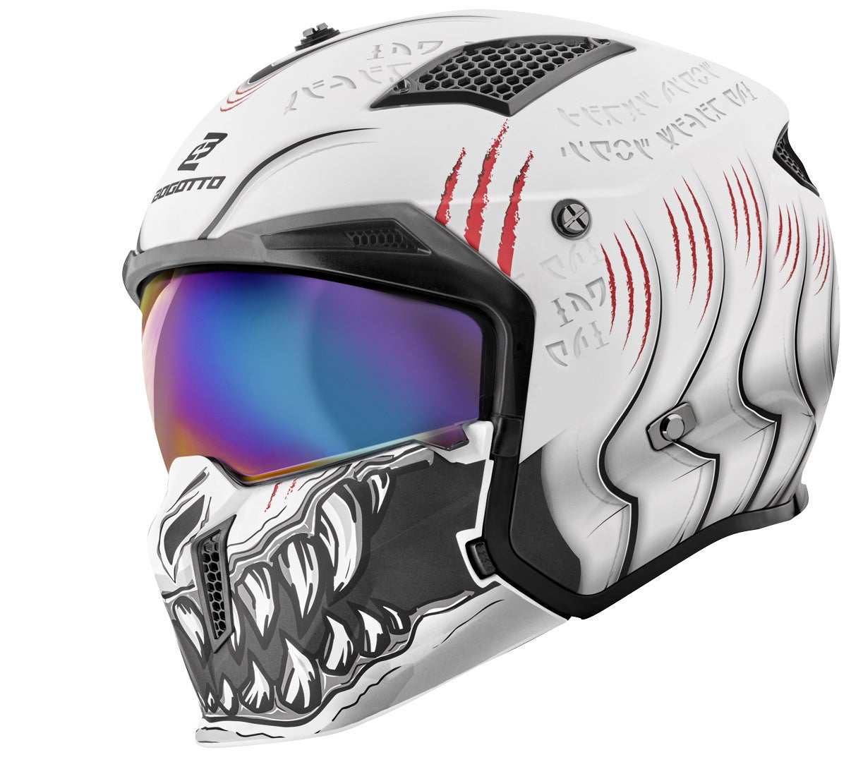 Bogotto Men's White Matt Radic Waheela 22.06 Helmet