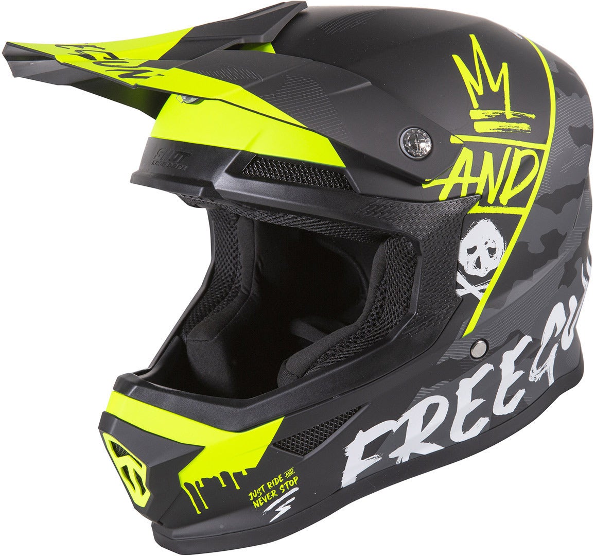 Freegun XP4 Camo Motorcross Helm neongeel M (57/58) Figuur 1