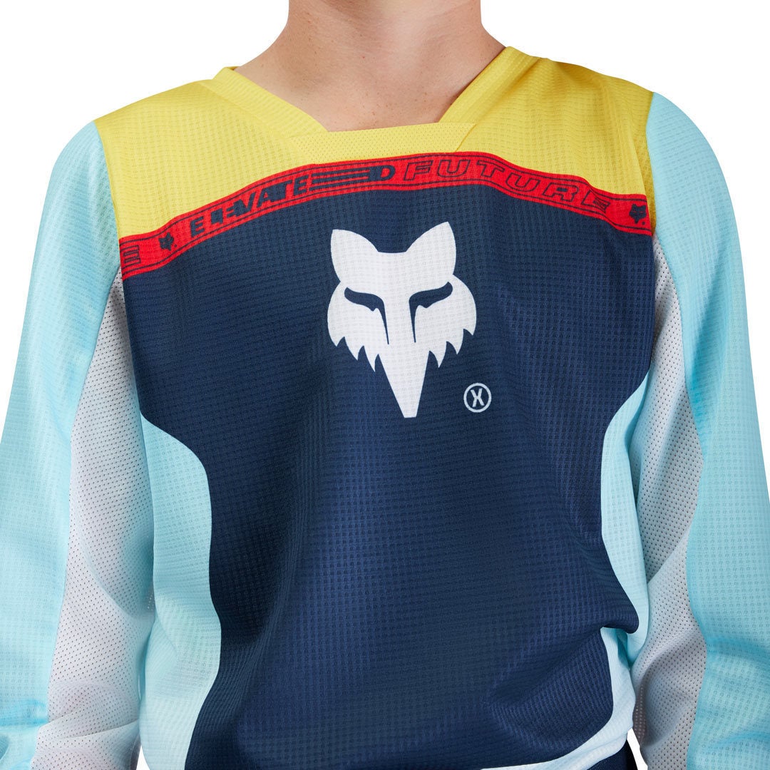 FOX 180 Elevated Jugend Motocross Jersey hellblau YXL Abbildung 5