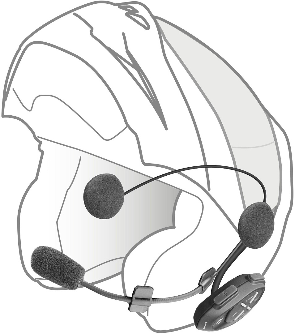 Interphone Link Bluetooth kommunikationssystem Enkel uppsättning Figur 3