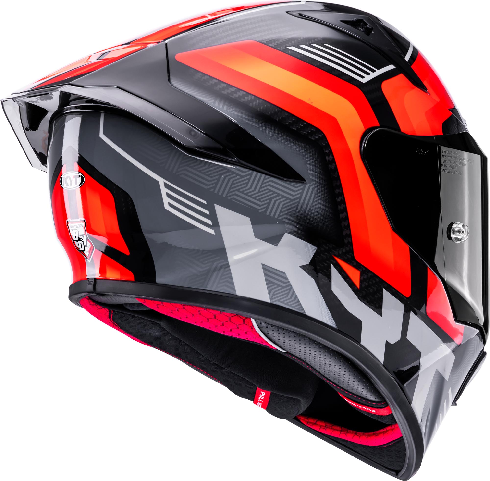 KYT R1R Carbon Accelerator Hjelm Kulstof/rød XL (61/62) Figur 5