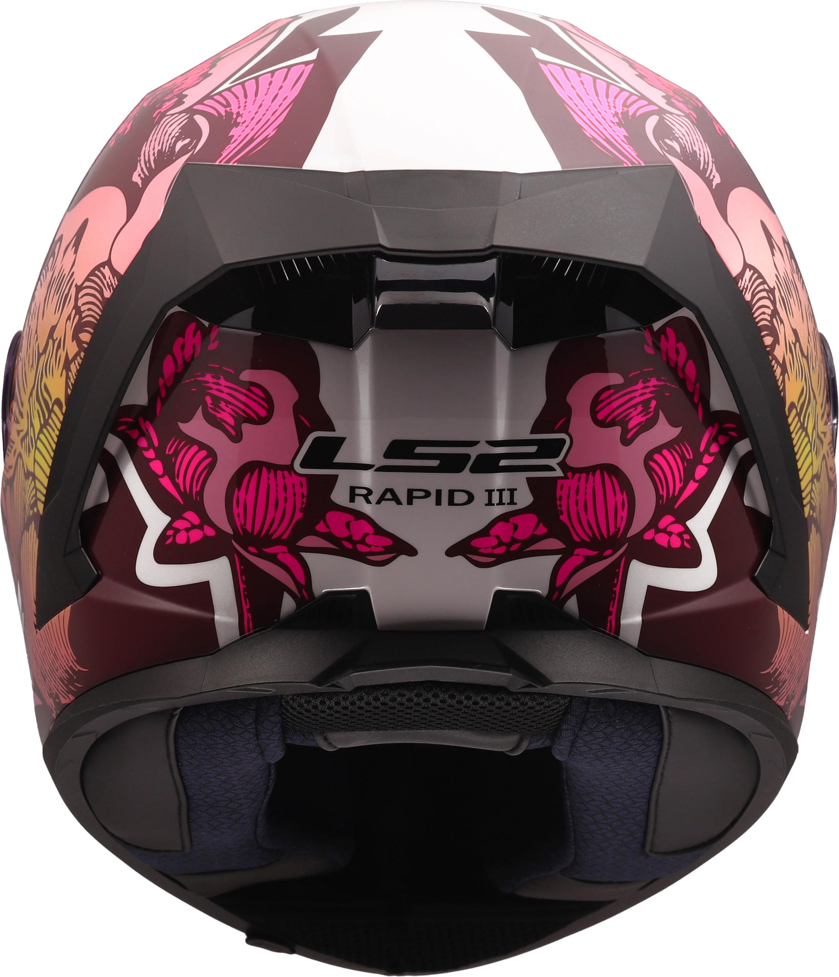 LS2 FF820 Rapid III Poppies Casque Blanc/Rose S (55/56) Figure 4