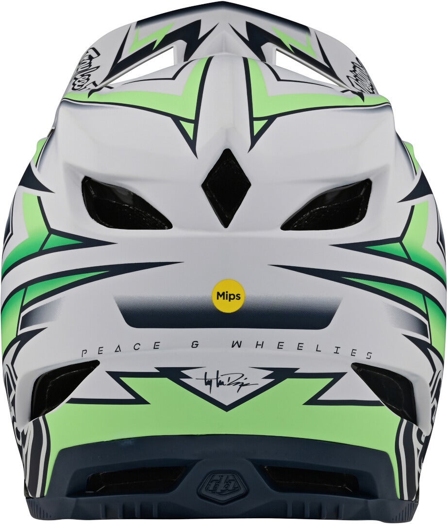 Troy Lee Designs D4 MIPS Composite Volt Casco da discesa Bianco/Verde L (58/59) Figura 6
