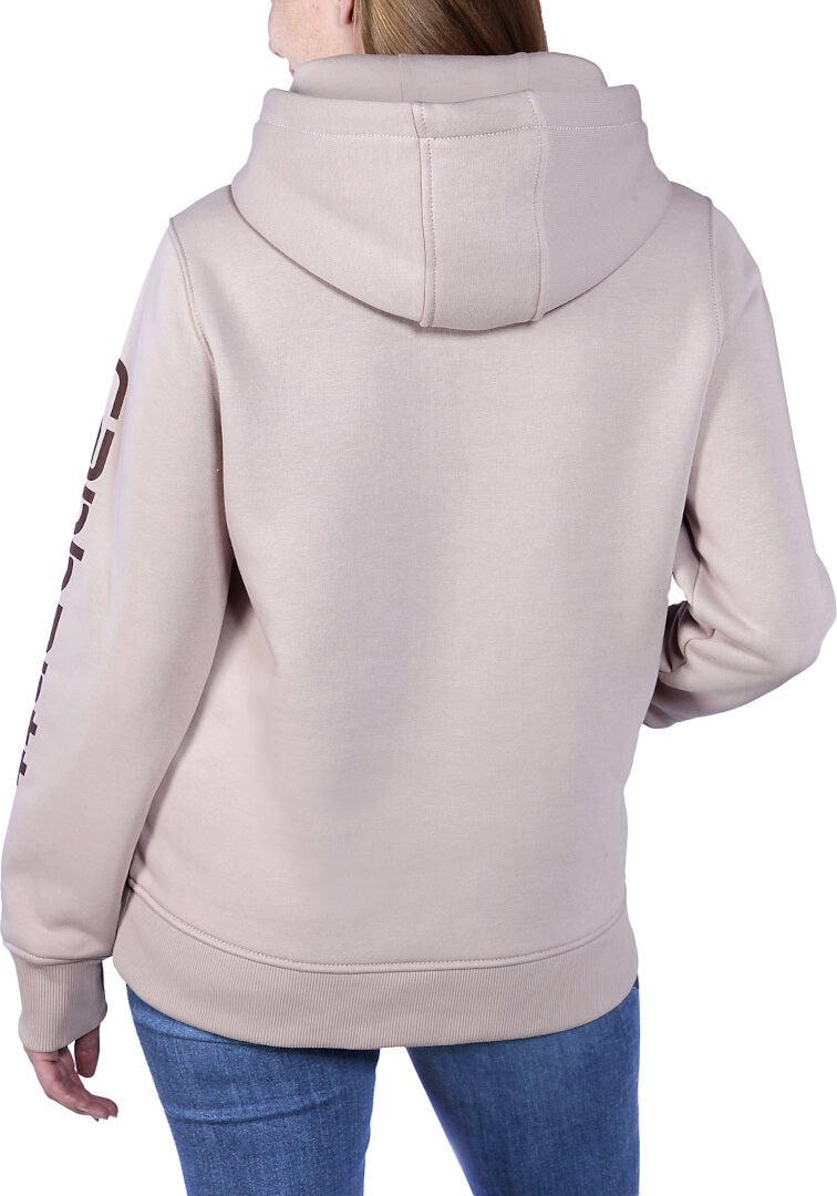 Carhartt Clarksburg Logo Hettegenser for damer grå/beige S Figur 4