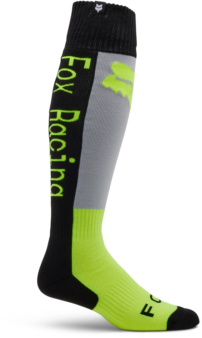 FOX 180 Lean Motocross Socks grey/yellow M Figure 1