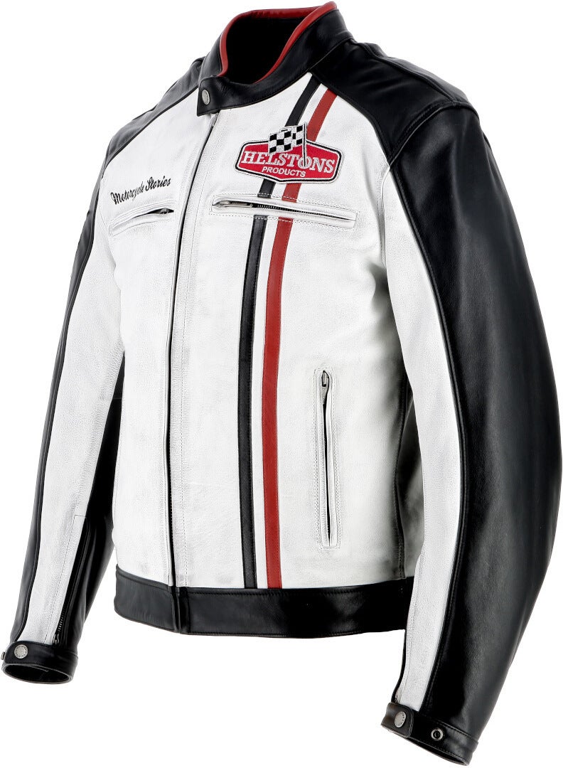 Helstons Jay Motul Edition Motorrad Lederjacke schwarz/weiß 3XL Abbildung 4