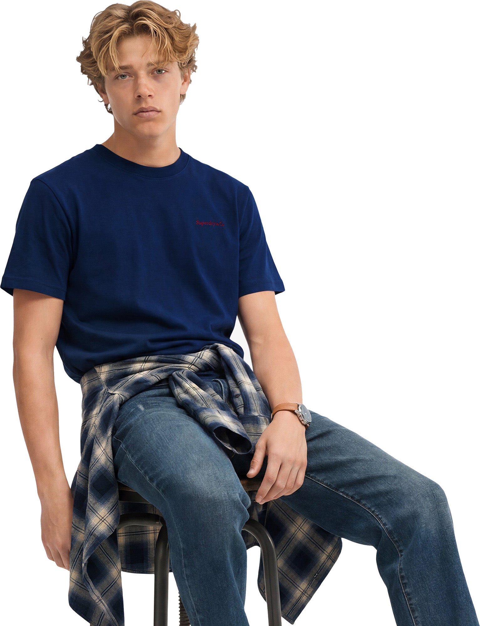 Superdry & Co Essential Company Logo Tricou Albastru bleumarin S Figura 4