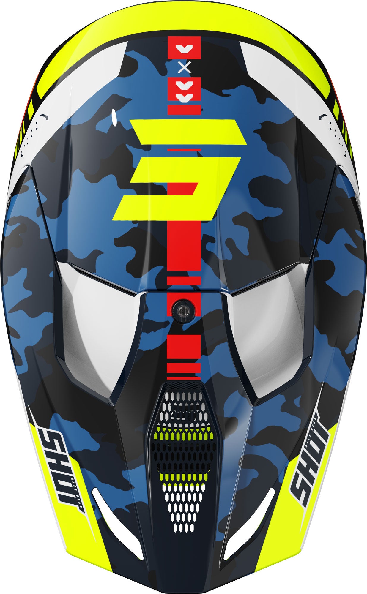 Shot Furious Flash Mips Motocross hjelm blå/neon-gul L (59/60) Figur 2