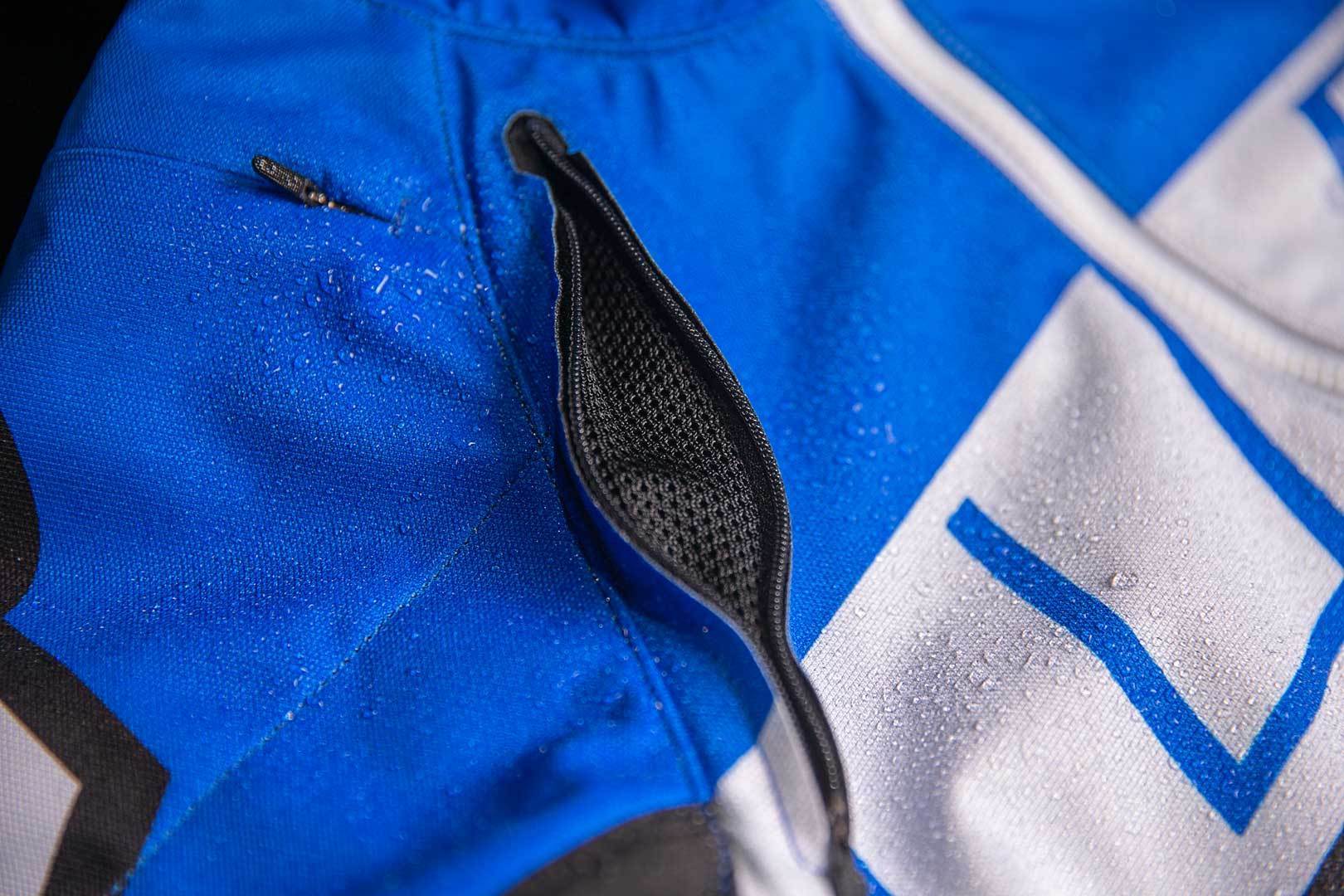 Icon Airform Retro Motorrad Textiljacke weiß/blau L Abbildung 7
