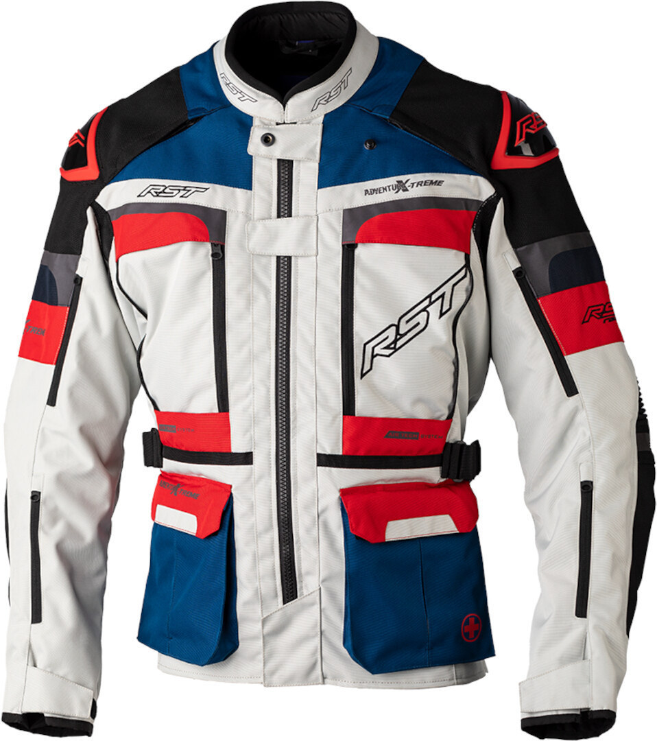 RST Pro Series Adventure-Xtreme Motorcycle Textile Jacket white/blue/red M Figure 1