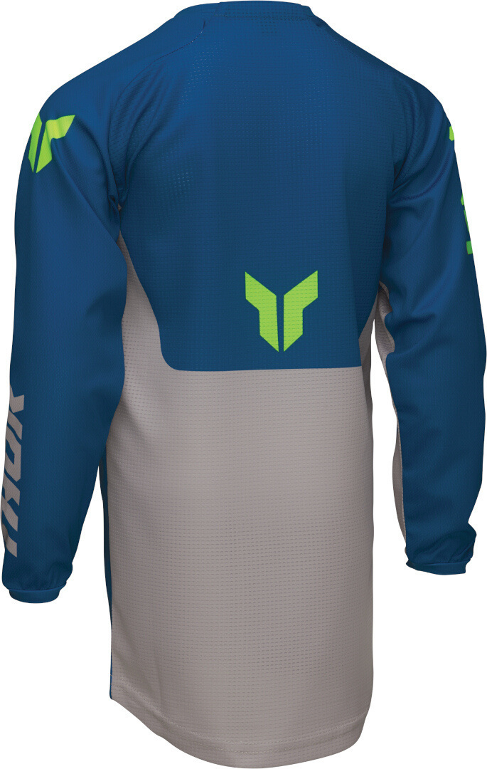 Thor Launchmode Forge Camisa de Motocross Juvenil azul/cinza XL Figura 4