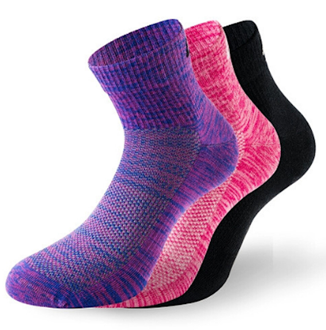 Lenz Performance Quarter Tech Socks violet/pink/black 39-42 Figure 1