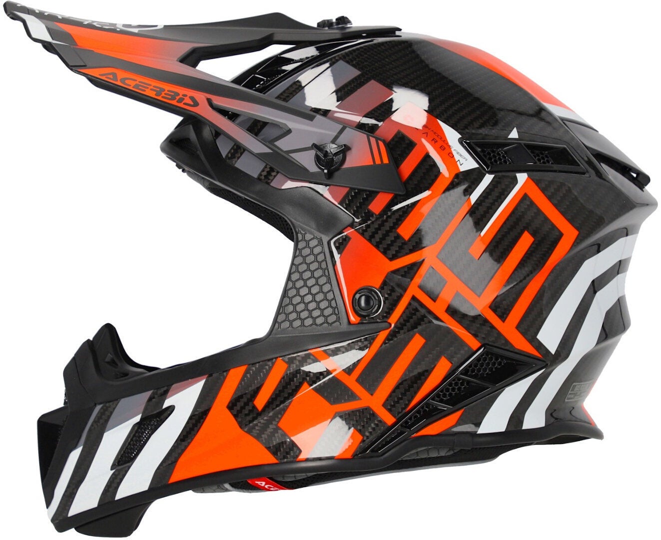 Acerbis Steel Carbon Casco da motocross nero/arancione XXL (63/64) Figura 3