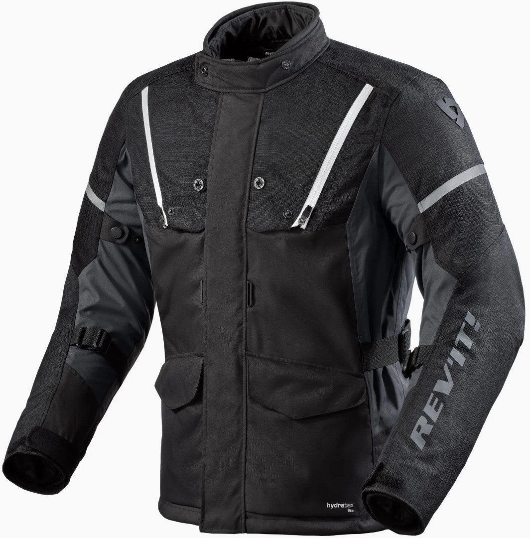 Revit Horizon 3 H2O Motorcycle Textile Jacket black/white XL Figure 1