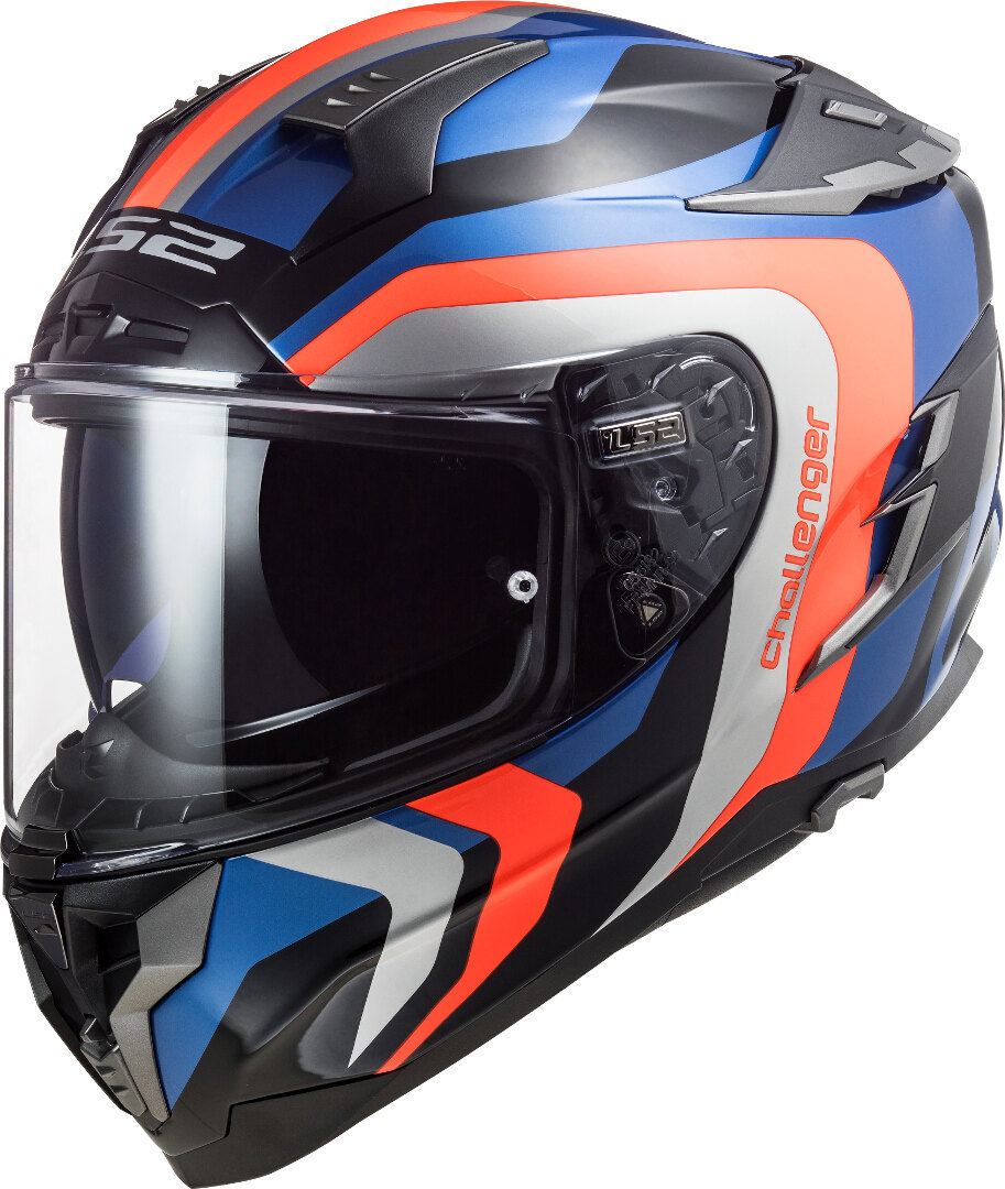 LS2 FF327 Challenger Galactic Helm blau/orange S (55/56) Abbildung 1