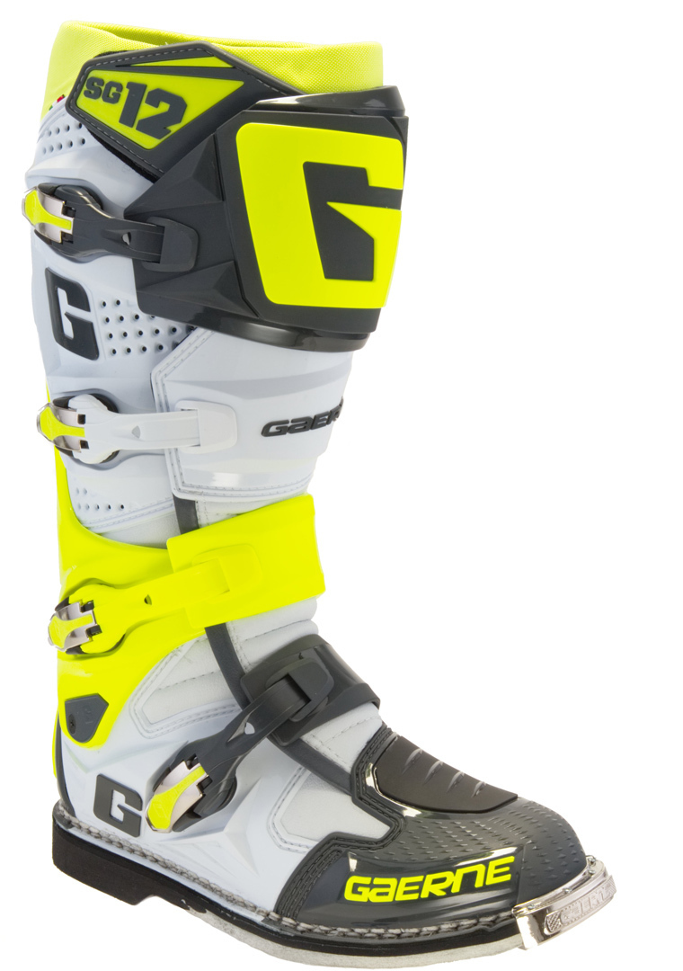 Gaerne SG-12 Motocross Boots white/grey/yellow 43 Figure 2