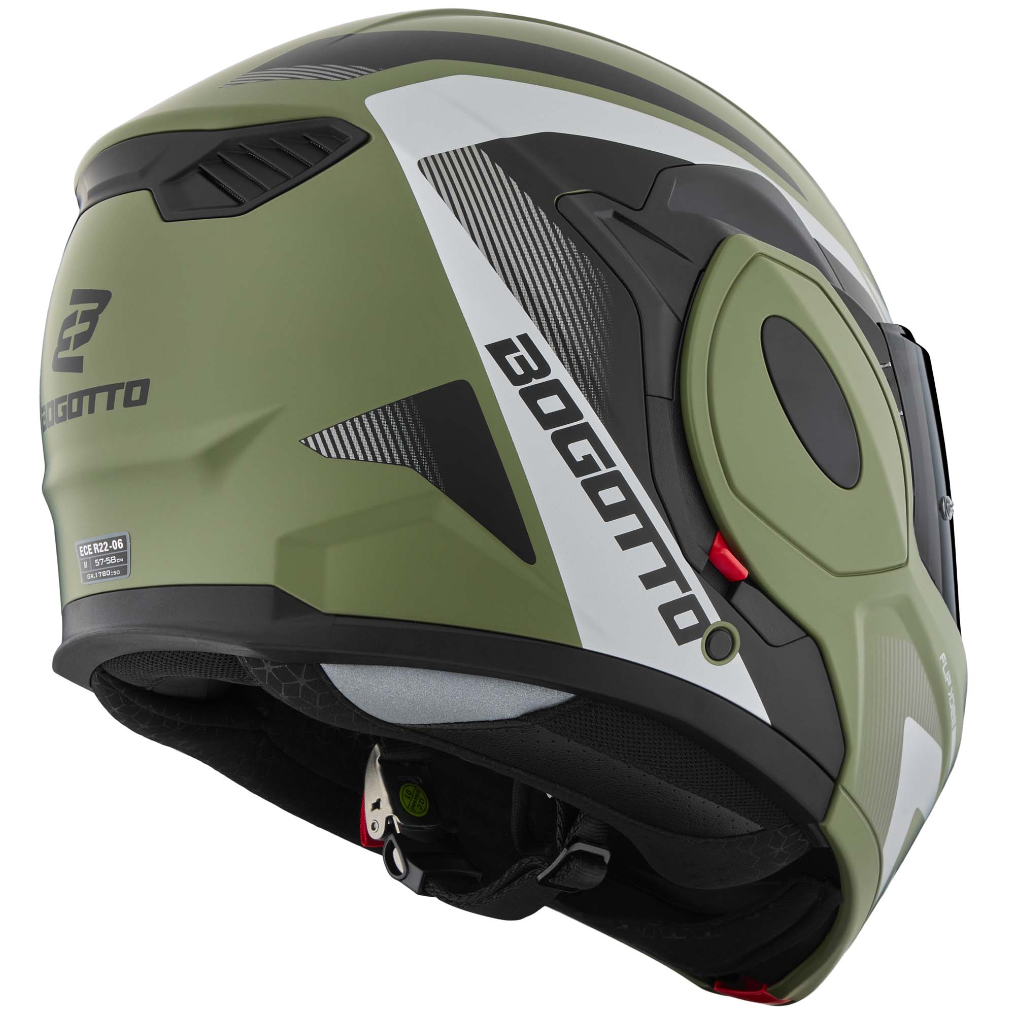 Bogotto FS-X600 Atyr Limited Edition Cască Military Green Matt XS Figura 4