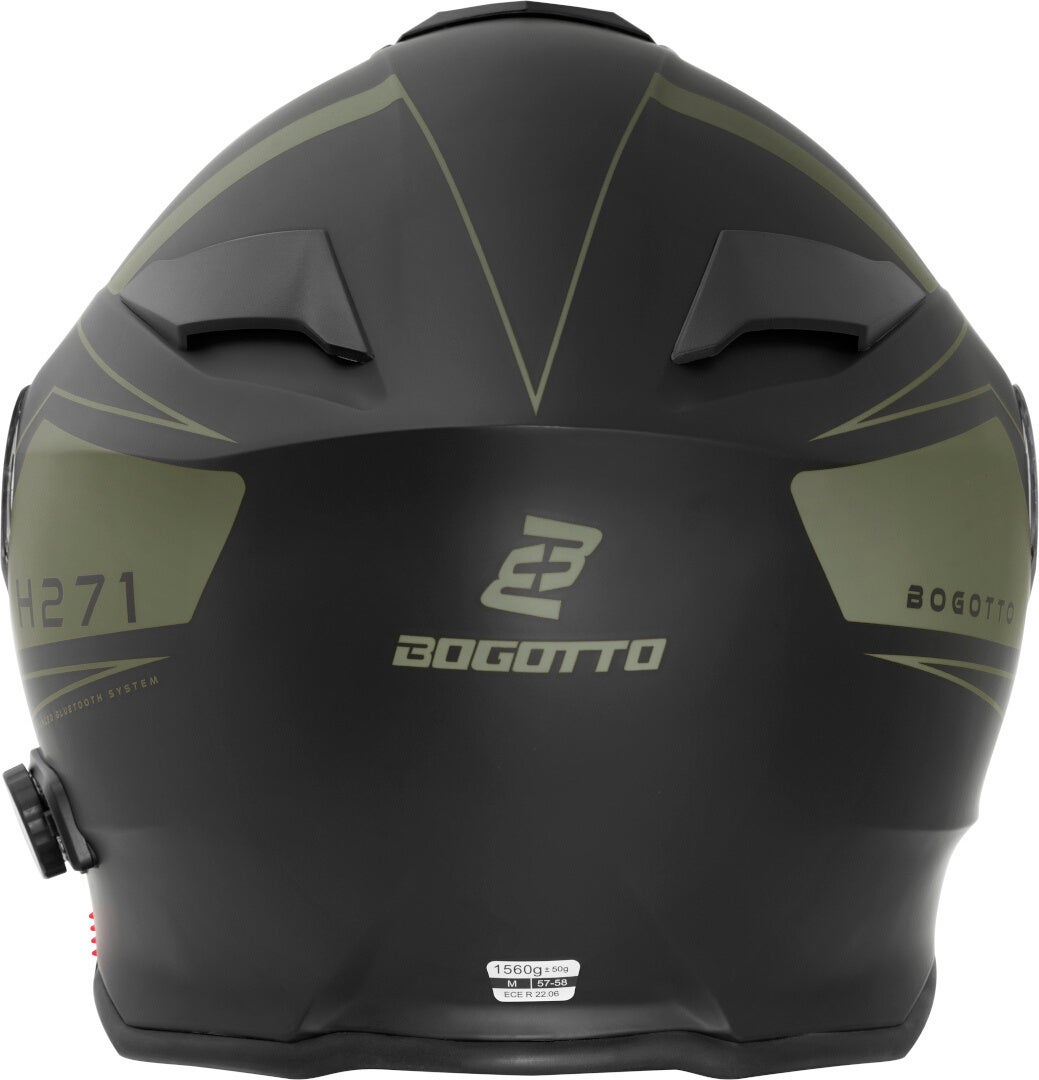 Bogotto H271 BT Taog Bluetooth Hjelm sort mat/grøn L Figur 6