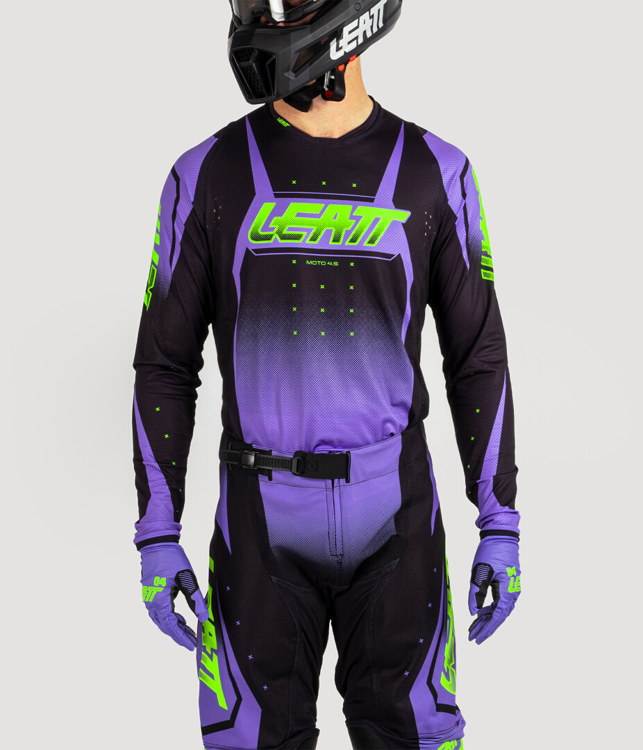 Leatt 4.5 Lite Venom 2025 Tricou de motocross Negru/Mov/Neon-Verde M Figura 3